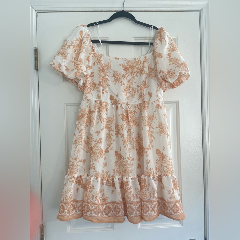 Blu Pepper Mini Dress in Orange Floral
